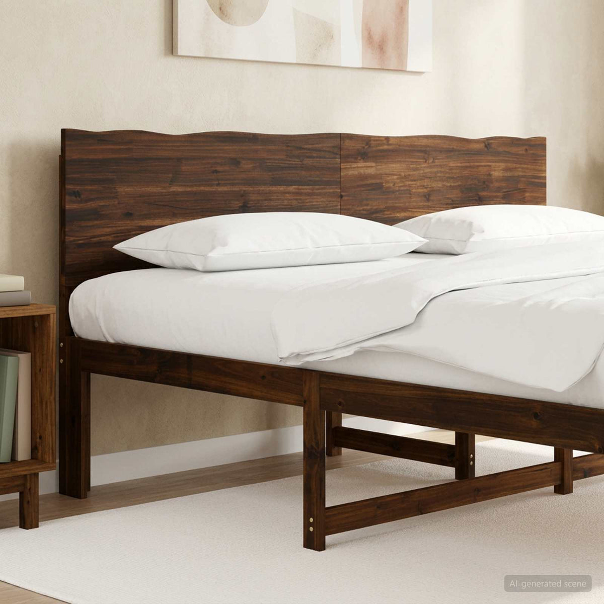 Testiera con bordo vivo ROSTOCK Marrone Scuro 180 cm | homemem39