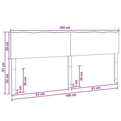 Testiera con bordo vivo ROSTOCK Marrone Scuro 180 cm | homemem39
