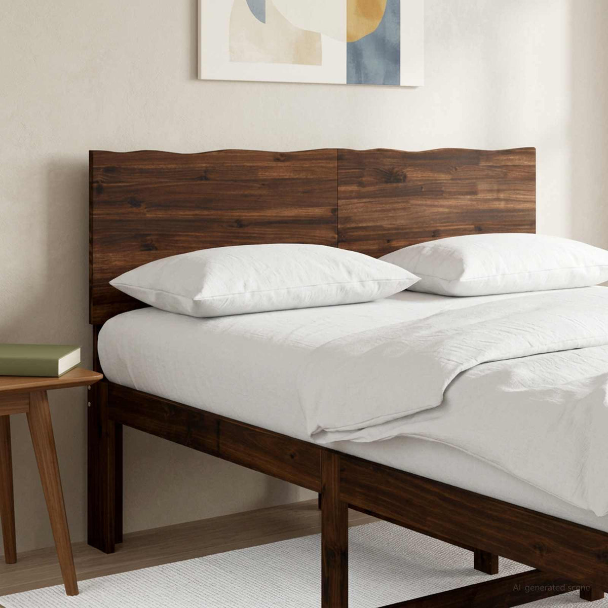 Testiera con bordo vivo ROSTOCK Marrone Scuro 140 cm | homemem39
