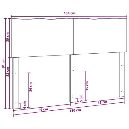 Testiera con bordo vivo ROSTOCK Marrone Scuro 150 cm | homemem39