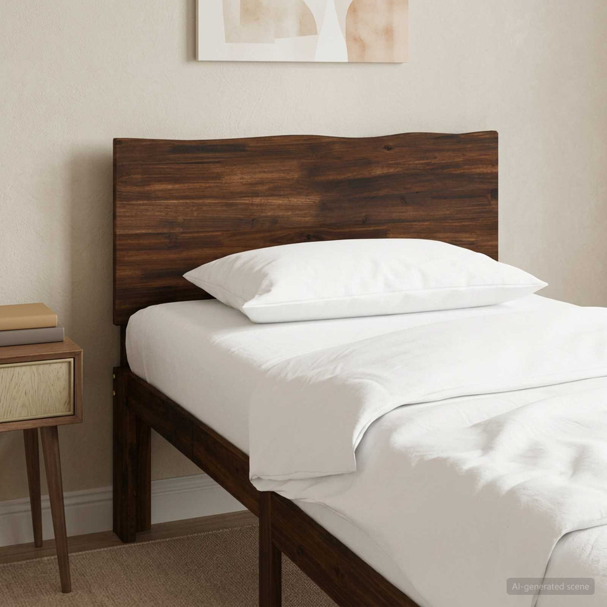 Testiera con bordo vivo ROSTOCK Marrone Scuro 80 cm | homemem39