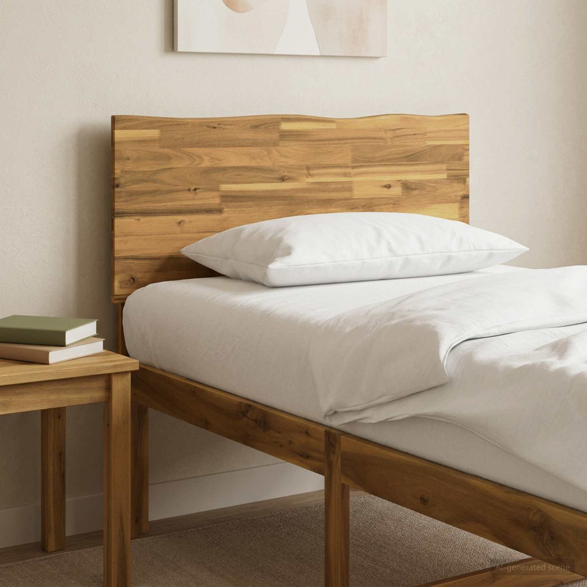 Testiera con bordo vivo ROSTOCK Bianco 80 cm | homemem39