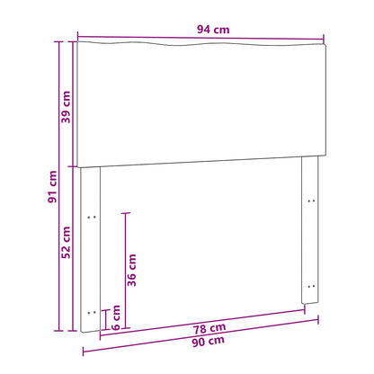 Testiera con bordo vivo ROSTOCK Bianco 90 cm | homemem39
