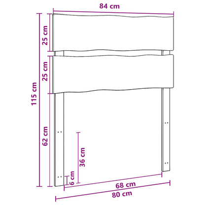 Testiera con bordo vivo ROSTOCK Bianco 80 cm | homemem39