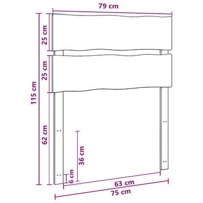 Testiera con bordo vivo ROSTOCK Naturale 75 cm