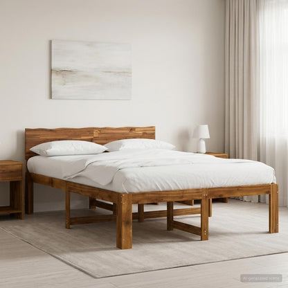 Letto matrimoniale con testiera ROSTOCK Naturale 140 x 200 cm