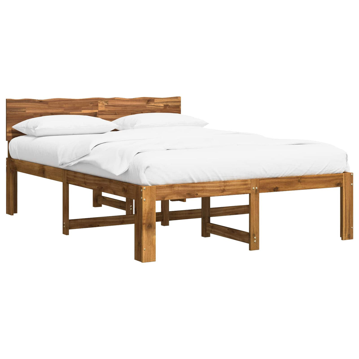 Letto matrimoniale con testiera ROSTOCK Naturale 140 x 200 cm