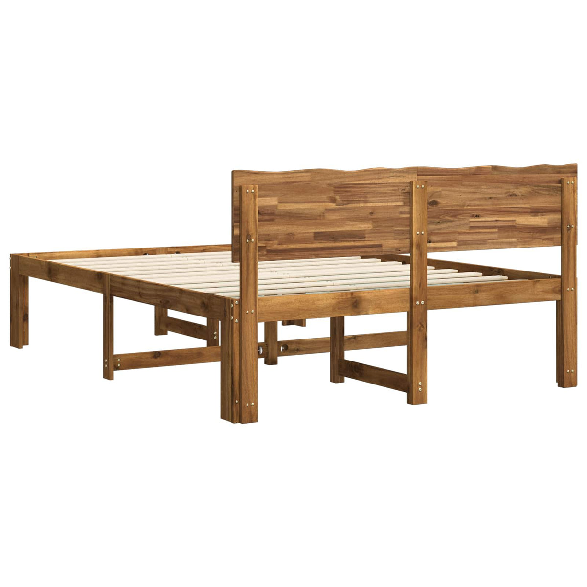 Letto matrimoniale con testiera ROSTOCK Naturale 140 x 200 cm | homemem39