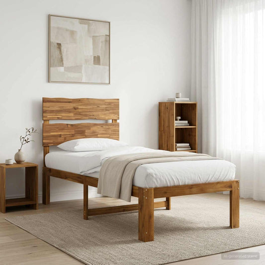 Letto Singolo con Testiera ROSTOCK Naturale 90 x 190 cm