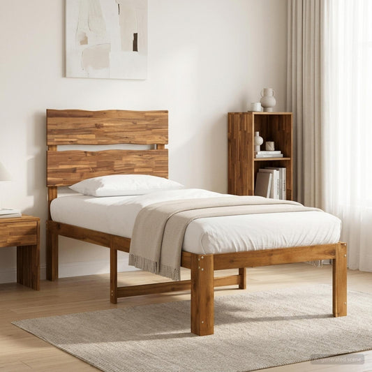 Letto Singolo con Testiera ROSTOCK Naturale 90 x 200 cm