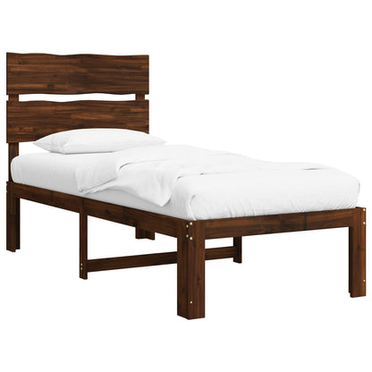 Letto Singolo con Testiera ROSTOCK Marrone Scuro 100 x 200 cm