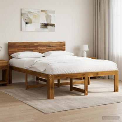 Letto matrimoniale con testiera ROSTOCK Naturale 137 x 190 cm | homemem39