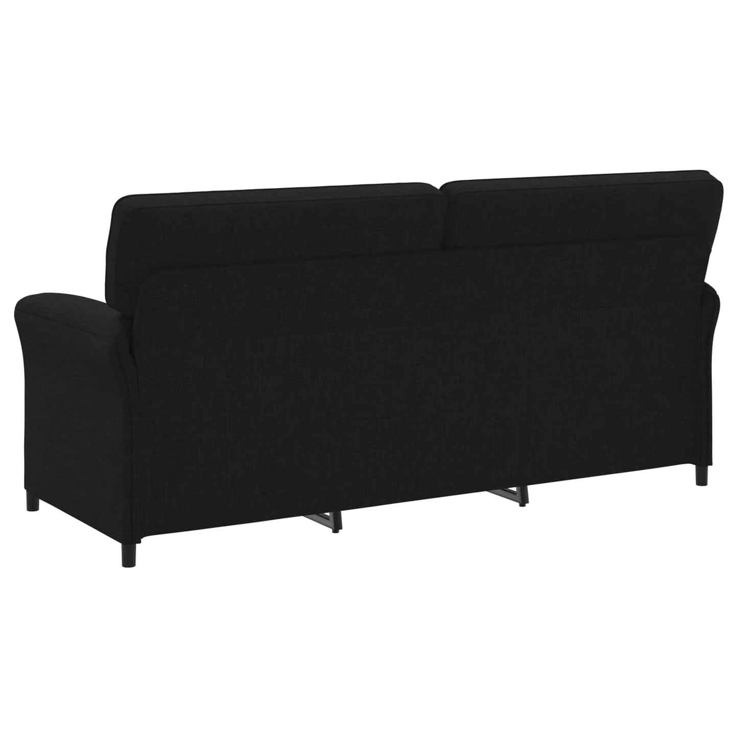 Divano 3-Persone Nero 198 x 83 x 95 cm Tessuto