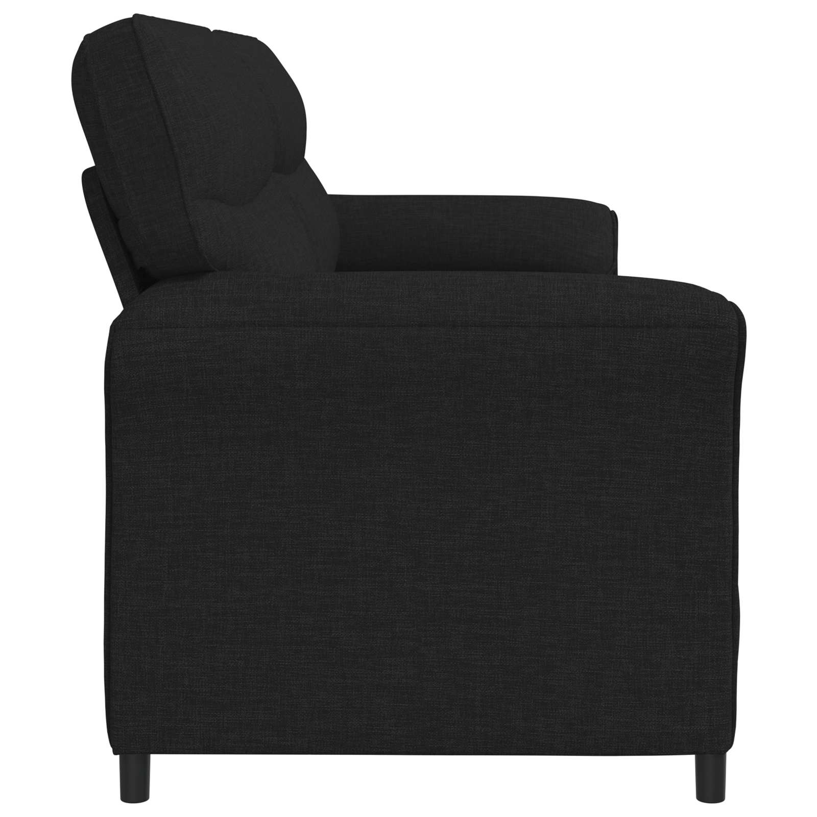 Divano 3-Persone Nero 198 x 83 x 95 cm Tessuto | homemem39