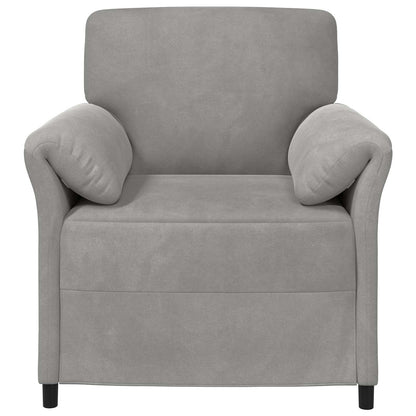 Divano 1 posto Grigio Chiaro 88 x 83 x 95 cm Velluto | homemem39
