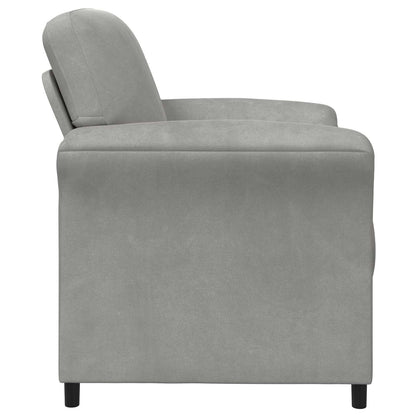 Divano 1 posto Grigio Chiaro 88 x 83 x 95 cm Velluto | homemem39