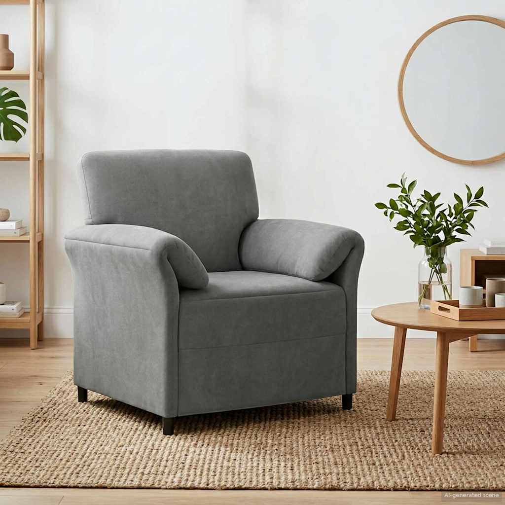 Divano 1 posto Grigio Scuro 88 x 83 x 95 cm Velluto | homemem39