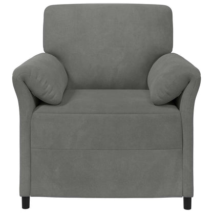 Divano 1 posto Grigio Scuro 88 x 83 x 95 cm Velluto | homemem39