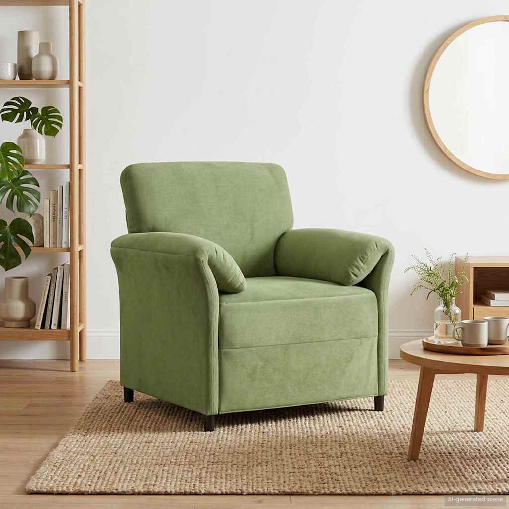 Divano 1 posto Verde chiaro 88 x 83 x 95 cm Velluto