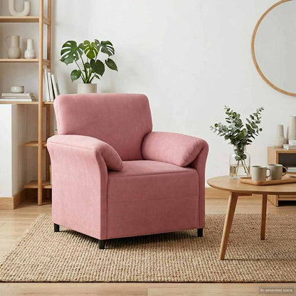 Divano 1 posto Rosa 88 x 83 x 95 cm Velluto