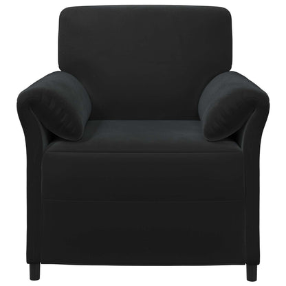 Divano 1 posto Nero 88 x 83 x 95 cm Velluto | homemem39