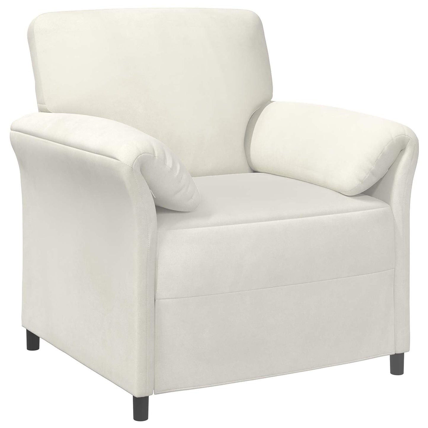 Divano 1 posto Crema 88 x 83 x 95 cm Velluto | homemem39