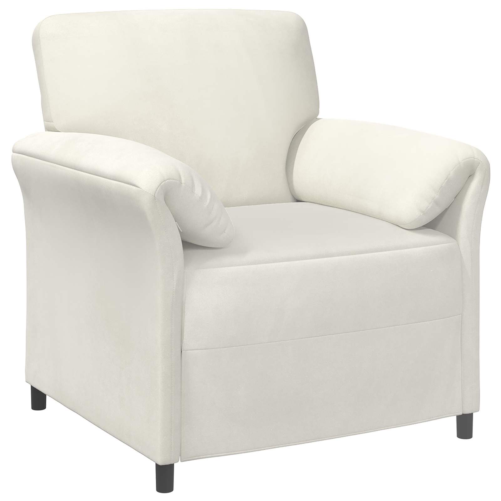 Divano 1 posto Crema 88 x 83 x 95 cm Velluto | homemem39
