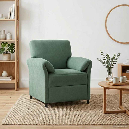 Divano 1 posto Verde Mare 88 x 83 x 95 cm Velluto