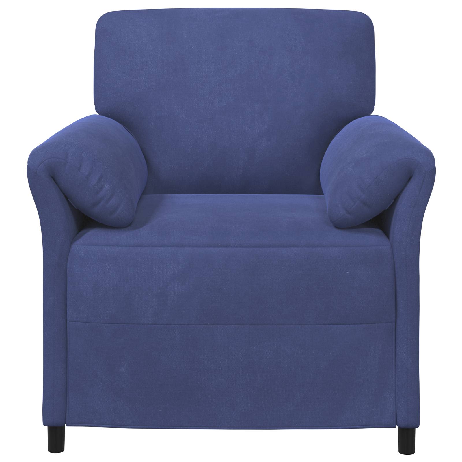 Divano 1 posto Blu Polizia 88 x 83 x 95 cm Velluto | homemem39