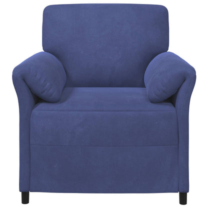 Divano 1 posto Blu Polizia 88 x 83 x 95 cm Velluto | homemem39