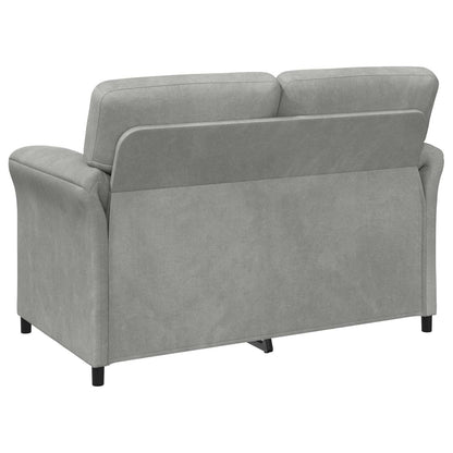 Divano a 2 Posti Grigio Chiaro 138 x 83 x 95 cm Velluto | homemem39