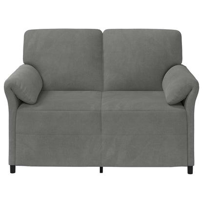 Divano a 2 Posti Grigio Scuro 138 x 83 x 95 cm Velluto | homemem39