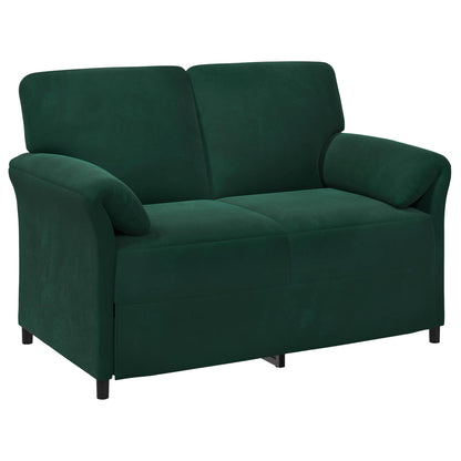 Divano a 2 Posti Verde Scuro 138 x 83 x 95 cm Velluto | homemem39