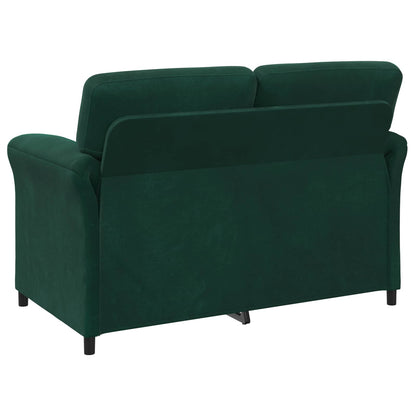 Divano a 2 Posti Verde Scuro 138 x 83 x 95 cm Velluto | homemem39