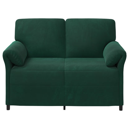 Divano a 2 Posti Verde Scuro 138 x 83 x 95 cm Velluto | homemem39