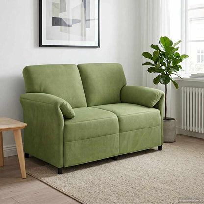 Divano a 2 Posti Verde chiaro 138 x 83 x 95 cm Velluto | homemem39