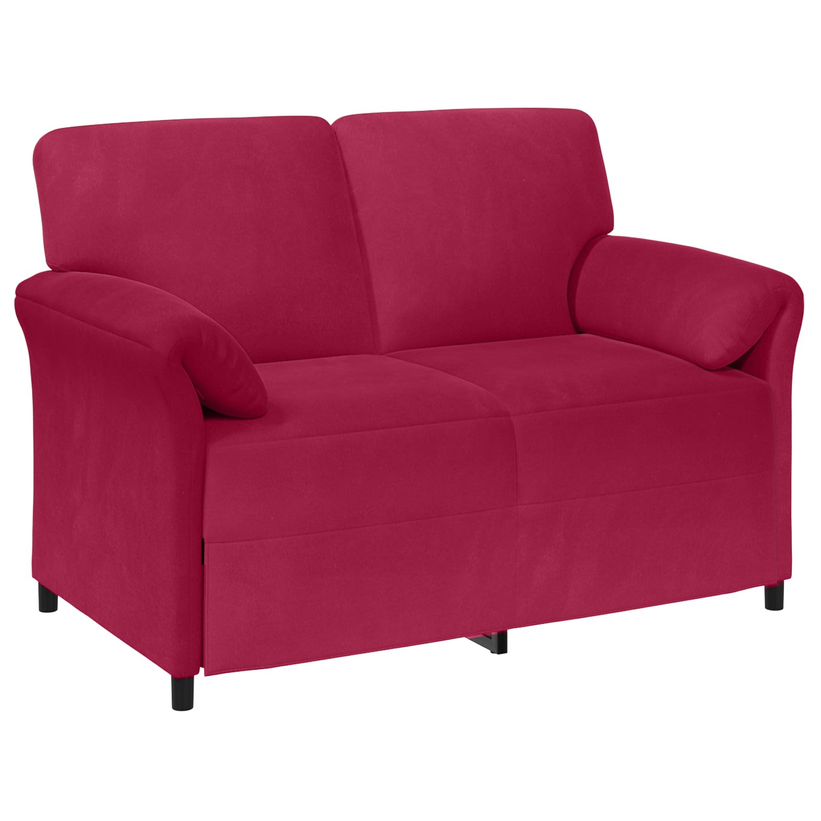 Divano a 2 Posti Rosso Vino 138 x 83 x 95 cm Velluto | homemem39