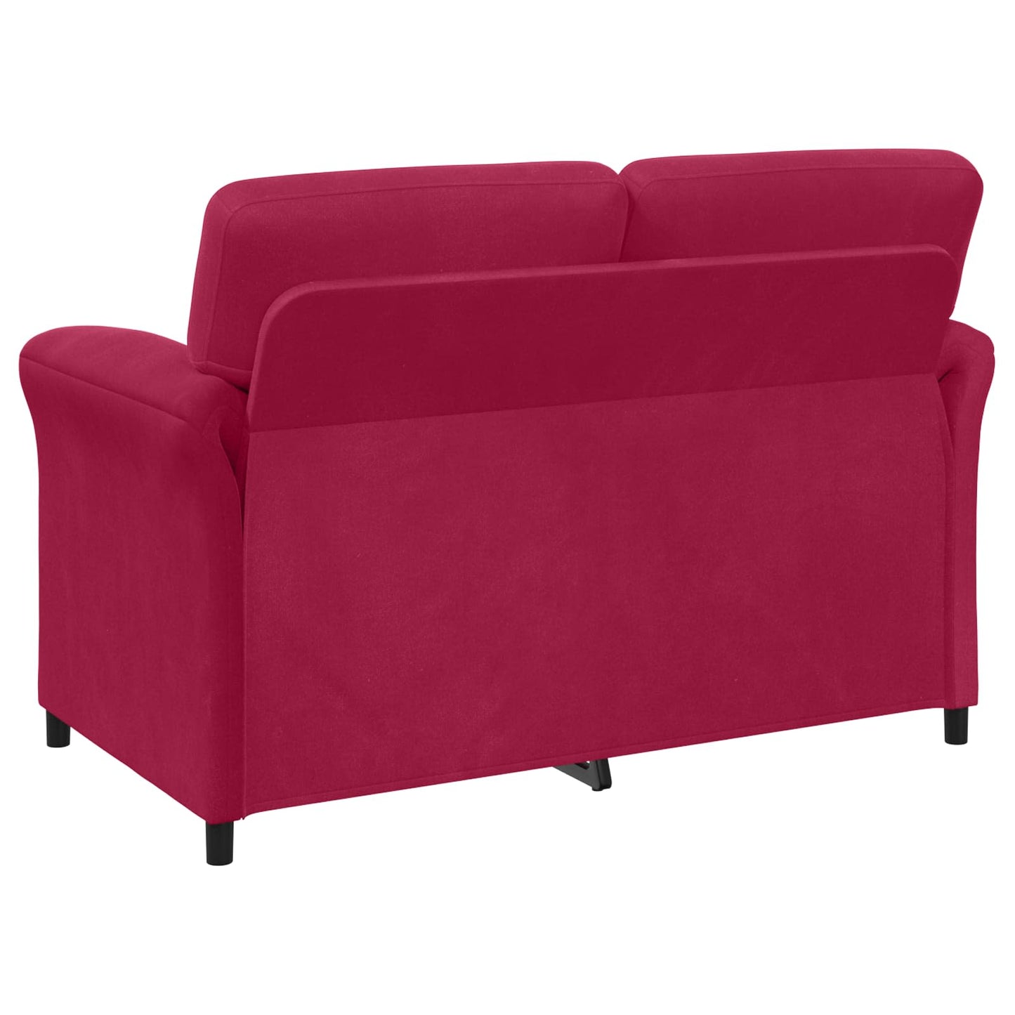 Divano a 2 Posti Rosso Vino 138 x 83 x 95 cm Velluto | homemem39