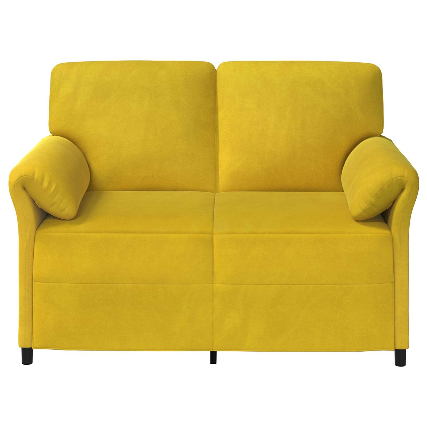 Divano a 2 Posti Giallo 138 x 83 x 95 cm Velluto