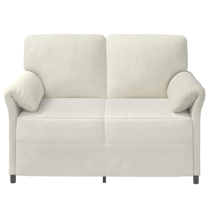 Divano a 2 Posti Crema 138 x 83 x 95 cm Velluto | homemem39