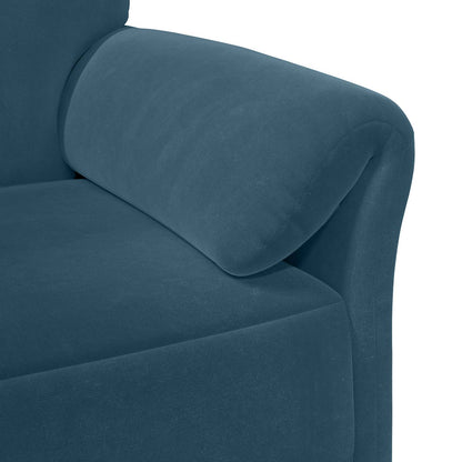 Divano a 2 Posti Blu 138 x 83 x 95 cm Velluto | homemem39