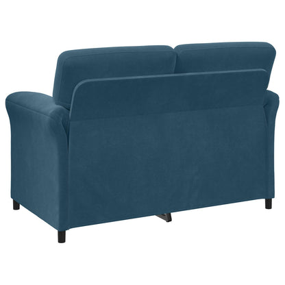 Divano a 2 Posti Blu 138 x 83 x 95 cm Velluto