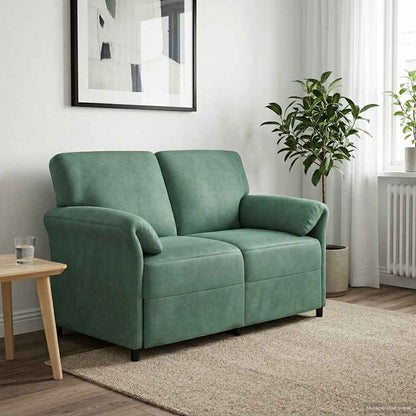 Divano a 2 Posti Verde Mare 138 x 83 x 95 cm Velluto