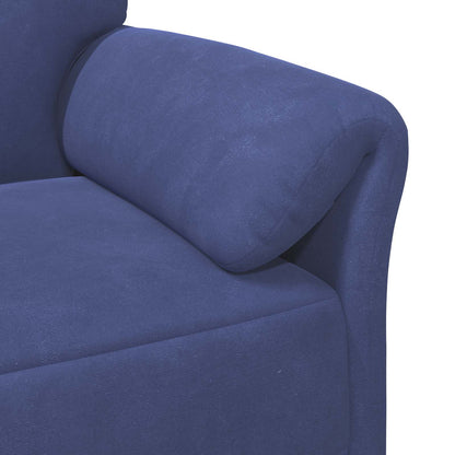 Divano a 2 Posti Blu Polizia 138 x 83 x 95 cm Velluto | homemem39
