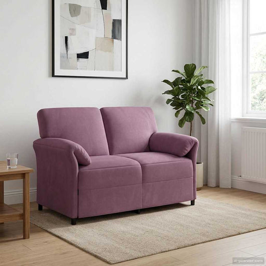 Divano a 2 Posti Viola 138 x 83 x 95 cm Velluto