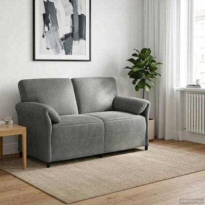Divano a 2 Posti Grigio Scuro 158 x 83 x 95 cm Velluto | homemem39