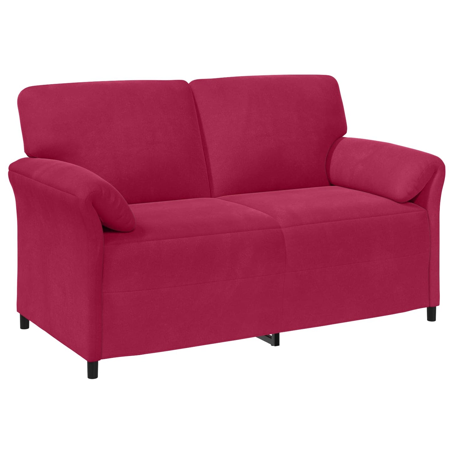 Divano a 2 Posti Rosso Vino 158 x 83 x 95 cm Velluto