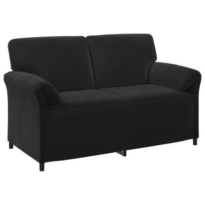 Divano a 2 Posti Nero 158 x 83 x 95 cm Velluto | homemem39