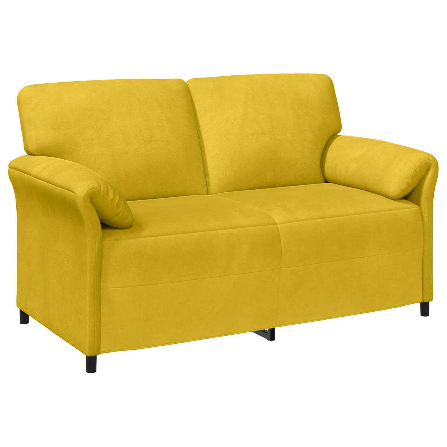 Divano a 2 Posti Giallo 158 x 83 x 95 cm Velluto
