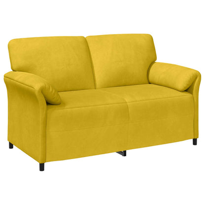 Divano a 2 Posti Giallo 158 x 83 x 95 cm Velluto